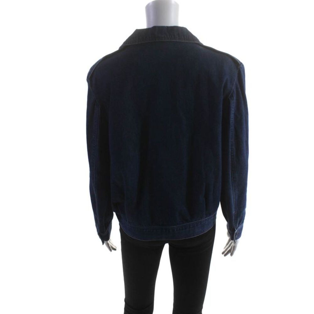 Halston Womens Button Front Collared Oversized Je… - image 3